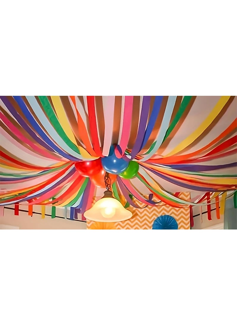 ZOOYOO ZOOYOO 81 Feet Dark Blue Party Streamers 6 Rolls Dark Blue Crepe Paper Streamers Decorations  - Image 3