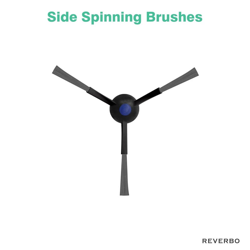 Reverbo Reverbo Replenishment Kit Compatible with Ecovacs Deebot N20 Pro Robotic Vacuum Cleaner Includes One Main Roller Brush Two Spinning Side Brushes Two Filters Two Mops - Image 4