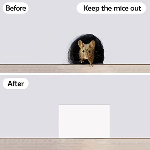 Rubber Bond Self-Adhesive Rubber Wall Outlet Cover Plate 5 Pack - Easy to Apply Peel & Stick Drywall Hole Patch - 5x3 Inch Screwless Blank Wall Plate Cover - Premium Rubber Wall Hole Cover (White) - Image 4