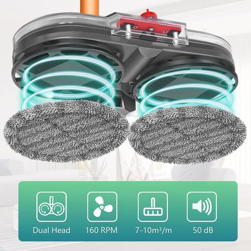 YOUWE7 Mop Head for Dyson V15 V11 V10 V8 V7 Vacuum Cleaners, Electric Mop Attachment with Detachable Water Tank and 12 Reusable Mop Pads - Image 3
