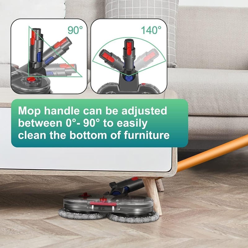 YOUWE7 Mop Head for Dyson V15 V11 V10 V8 V7 Vacuum Cleaners, Electric Mop Attachment with Detachable Water Tank and 12 Reusable Mop Pads - Image 5