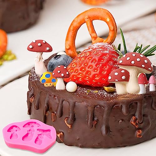 FMOACEN Mushroom Chocolate Molds, Mushroom Shaped Silicone Molds, Cute Candy Vegetable Fondant Molds, Cake Candy Chocolate Polymer Clay, Gummy, Crafting Projects Cupcake Topper Decor - Image 5