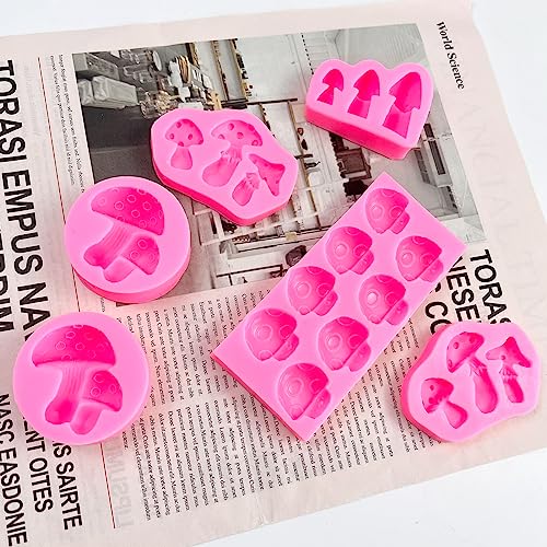 FMOACEN Mushroom Chocolate Molds, Mushroom Shaped Silicone Molds, Cute Candy Vegetable Fondant Molds, Cake Candy Chocolate Polymer Clay, Gummy, Crafting Projects Cupcake Topper Decor - Image 3