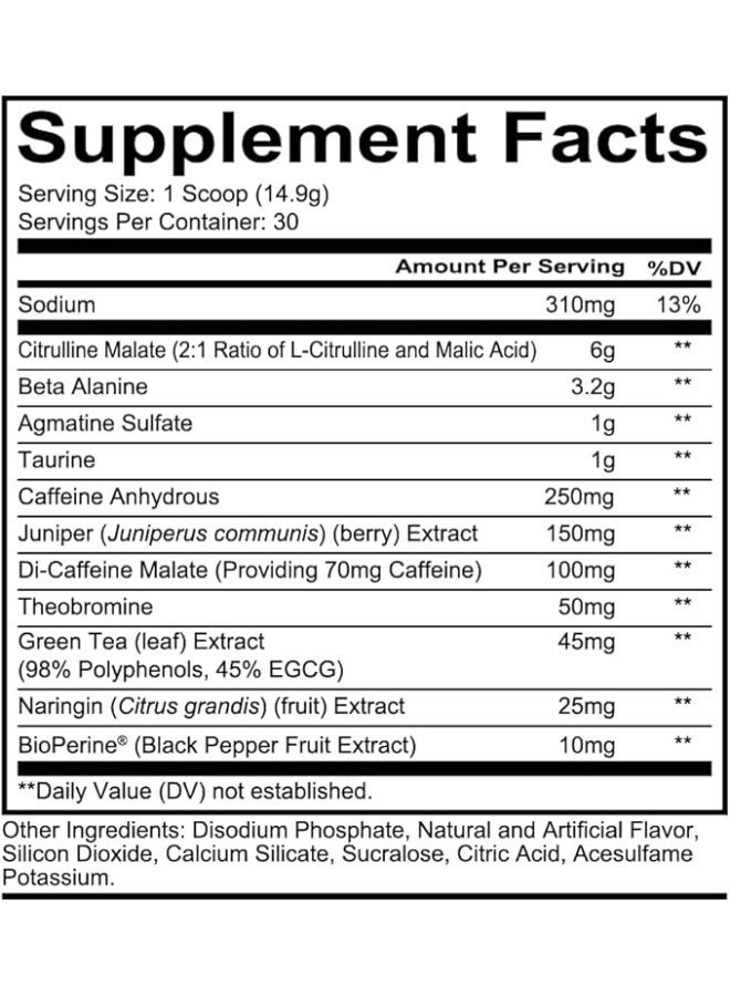 REDCON1 Total War Pre Workout, Baja Bomb - Beta Alanine + Citrulline Malate Keto Friendly Preworkout for Men & Women with 320mg of Caffeine - Image 2