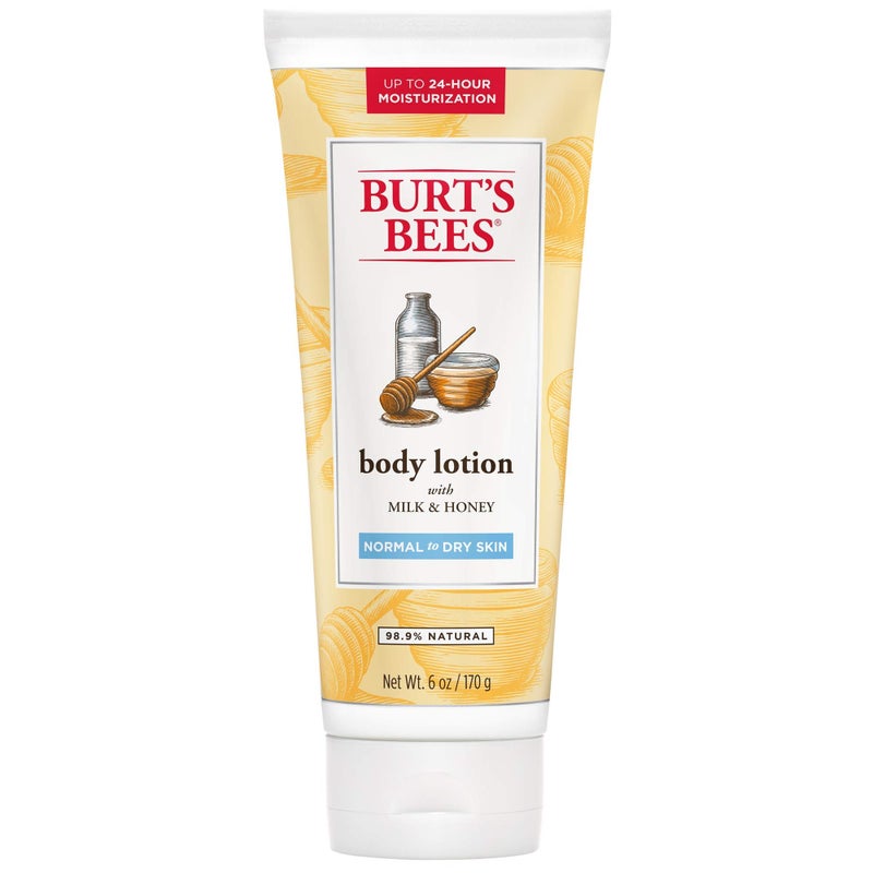 Burt's Bees Naturally Nourishing Milk & Honey Body Lotion 6 oz (Pack of 2)