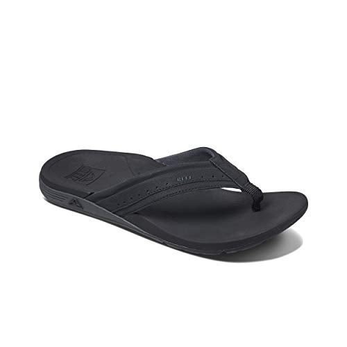 Reef Ortho Spring Mens Flip Flop, Arch Support & Soft Cushion Footbed, Black, 9 - Image 3