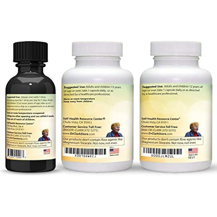 Dr Clark Store Intestine Support & Cleanse Kit - with Original Green Tincture from Black Walnut Hulls, Wormwood, and Cloves-Helps Maintain Optimum Intestinal Function - Image 5