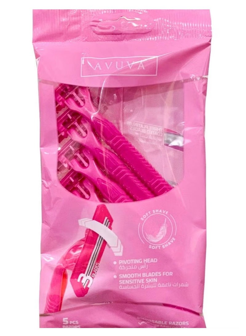 Avuva Disposable Razor Blades For Women 5 pieces - Image 1