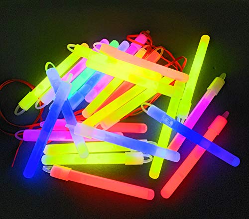 Funiverse Bulk 120 Piece 4 Glow Stick with Cord Assortment Ideal For Halloween New Years Eve Dances or Emergencies - Image 1