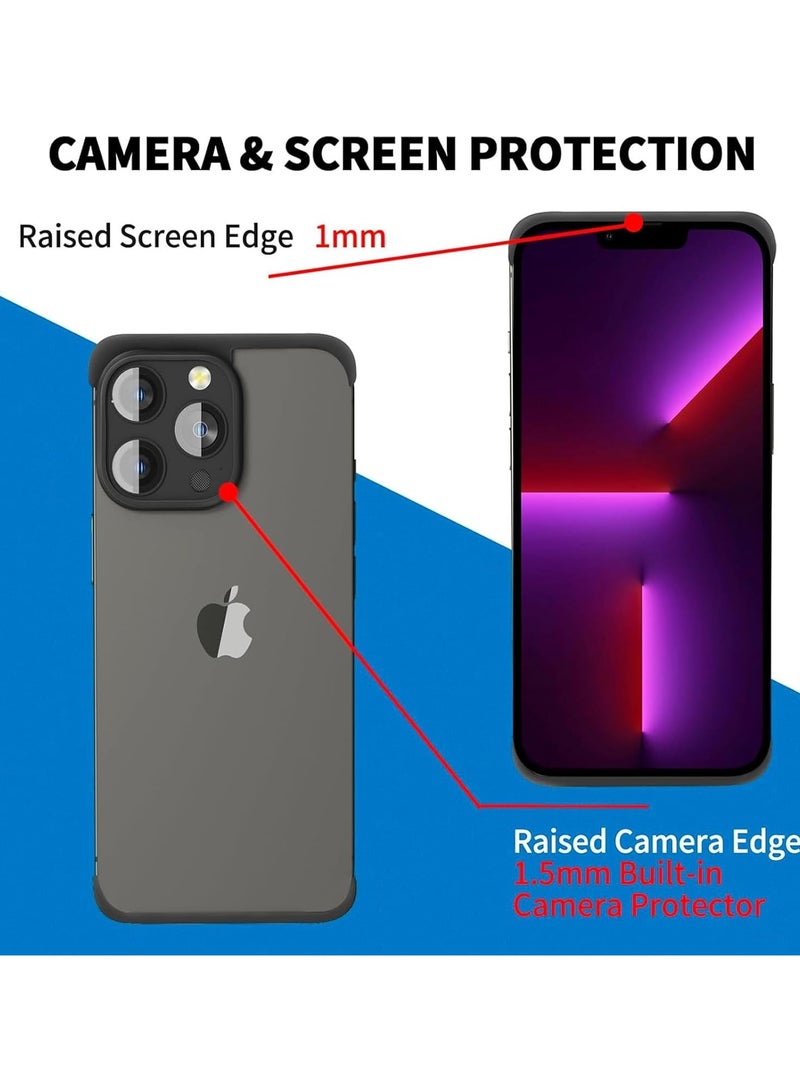 عام حافظة لجهاز iPhone 16 Pro مع واقي عدسة الكاميرا بدون حافة الداعنية تصميم بدون إطار حافة من الداخل حافظة من السيليكون رقيقة جداً وخفيفة الوزن متوافقة مع شحن لاسلكي MagSafe - Image 3