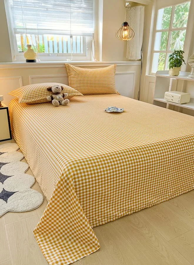 Styli 3-Piece - Polyester Flat Sheets - 150cmx230cm, Yellow