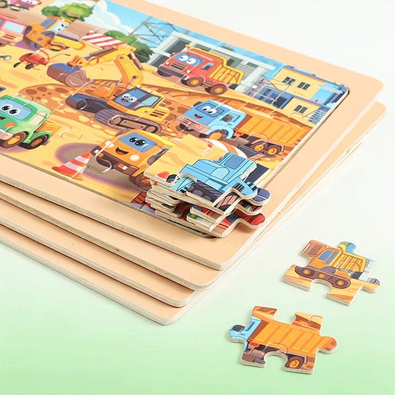 A Box Of 4 Packs Of 24pcs Wooden Animal Suit Educational Puzzle Toys For Boys And Girls Family Parent Child Activities Games Portable Scratch Resistant Travel Learning Activities Gift - Image 4