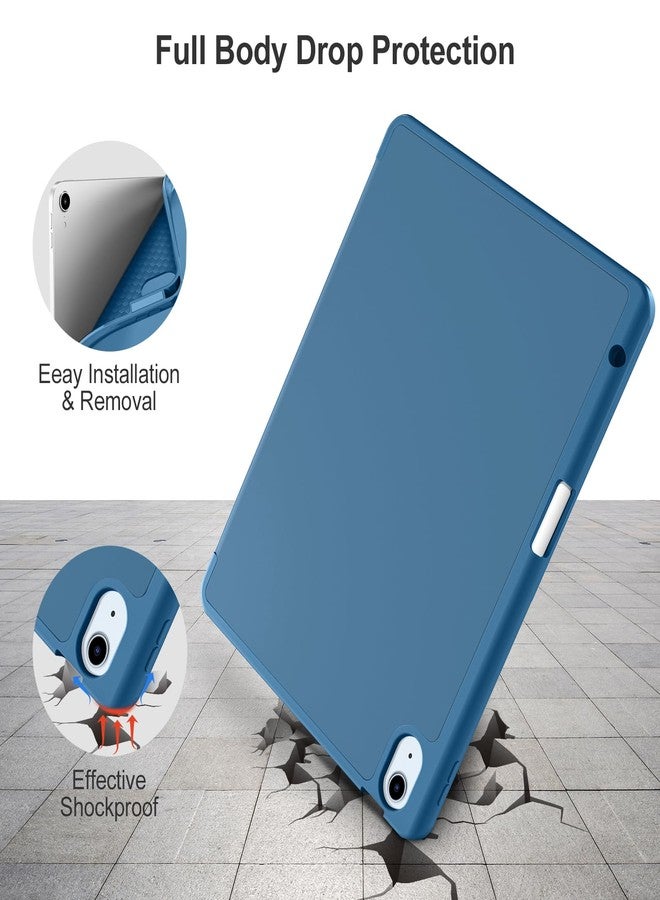 Akkerds جراب Akkerds لأجهزة iPad Air من الجيل السادس/الخامس/الرابع (10.9-11 بوصة) مع حامل قلم، خاصية التشغيل/الإيقاف التلقائي، وحامل ثلاثي الطيات - أزرق ضبابي - Image 4