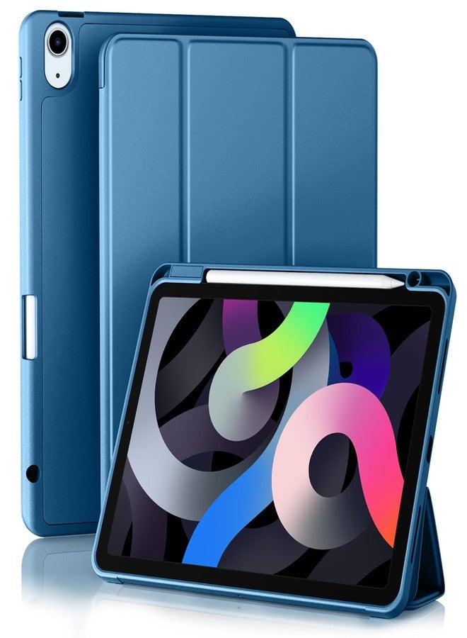 Akkerds جراب Akkerds لأجهزة iPad Air من الجيل السادس/الخامس/الرابع (10.9-11 بوصة) مع حامل قلم، خاصية التشغيل/الإيقاف التلقائي، وحامل ثلاثي الطيات - أزرق ضبابي - Image 1