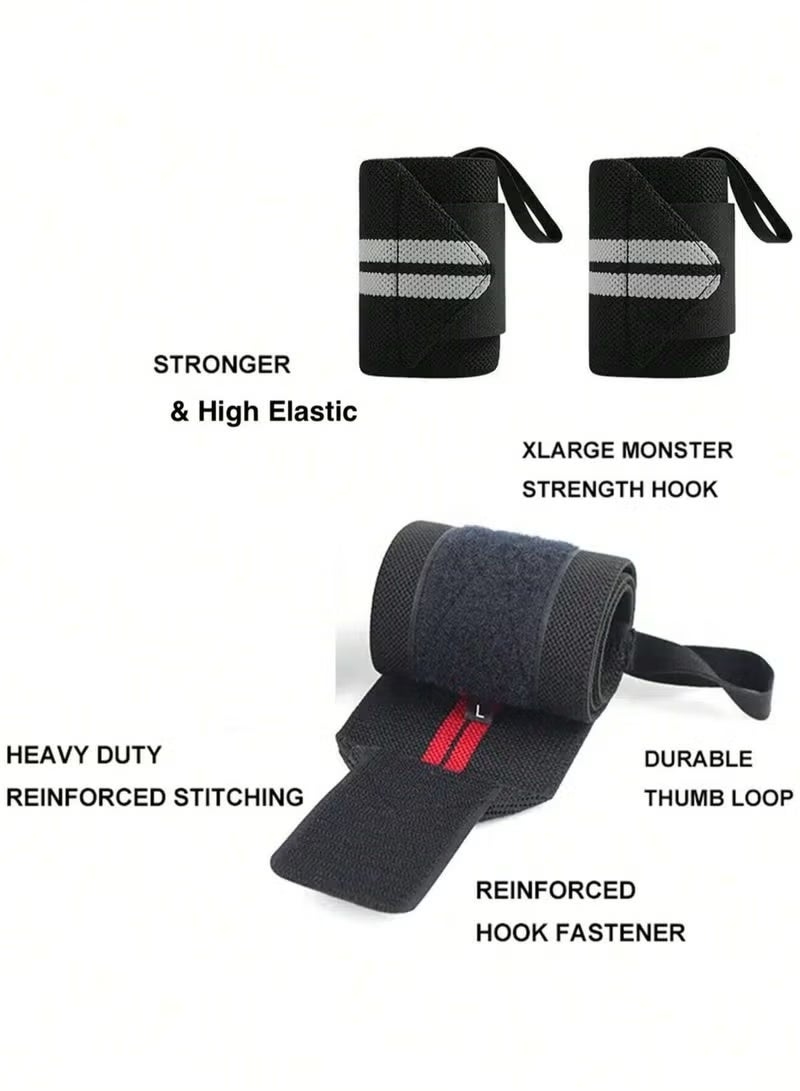 nookly 2 Wrist Straps Hand Wrist Wraps with Thumb Loop, Adjustable Wrist Brace Support Sports Wristbands for Exercise - Image 3