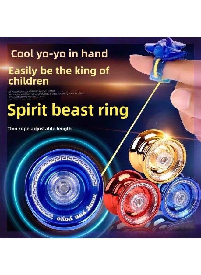 Children's Yoyo Yo Yo-yo Luminous Yo-yo Uu Ball Yo-yo Live Sleep Automatic Gyrating Educational Toys For Boys And Girls-Color:White Ling Beast Soul  (free Finger Cots + 2 Rings) - Image 2