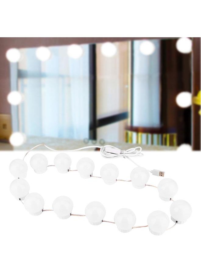 Thoraya LED Bulb Mirror Light Vanity USB Touch Switch Mirror Lamp Kit Lens Headlight Bulbs Kit 14 Bulbs  - Image 4