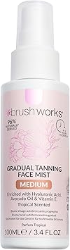 Brushworks بروشوركس بخاخ تان للوجه برونزي متوسط 100 مل - Image 1