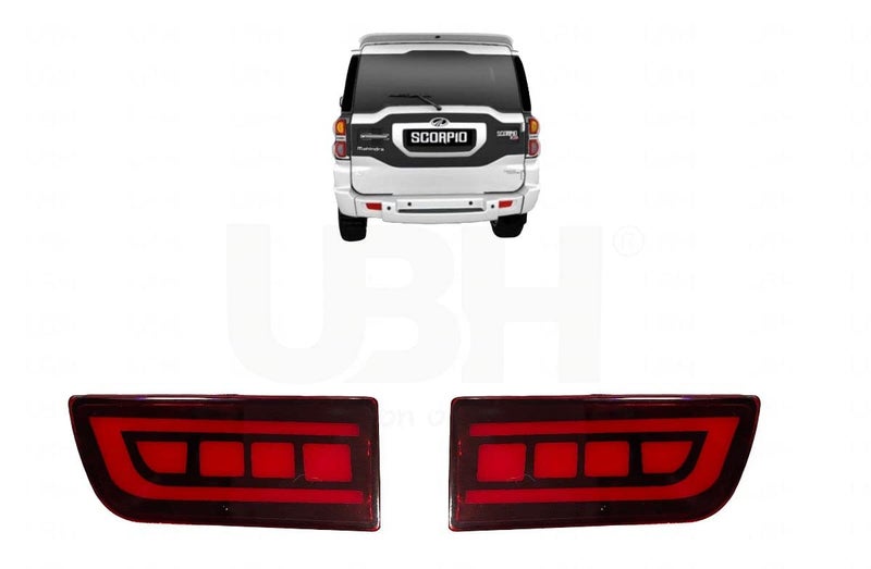 UBH ; Profession of Quality UBH Professional Quality Car LED Brake Reflector Light With Flowing Design for Back Bumper (Scorpio Type C) - Image 4