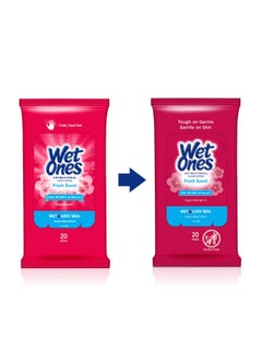 Wet Ones Wet Ones Antibacterial Hand Wipes Case, Fresh Scent | 20 ct. Travel Size (10 pack)  - Image 2
