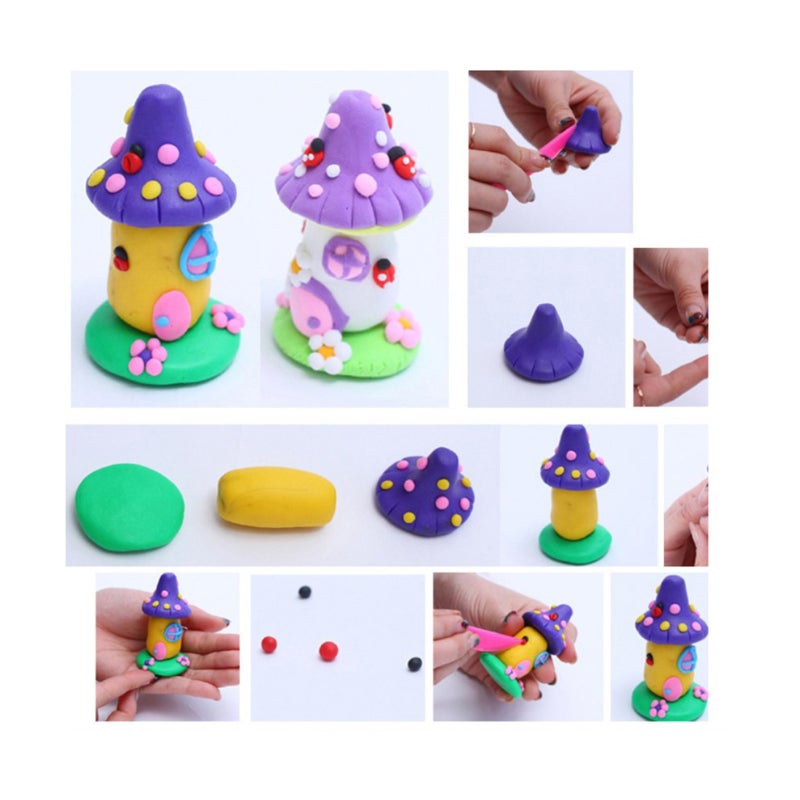 Polymer Clay Kit: 24 Multicolor, Safe Soft Material, Smooth Non-Stick, Easy To Shape - Versatile Craft Supply for Beginner Artists, DIY Gifts, Home Decor & Jewelry Making - Image 3