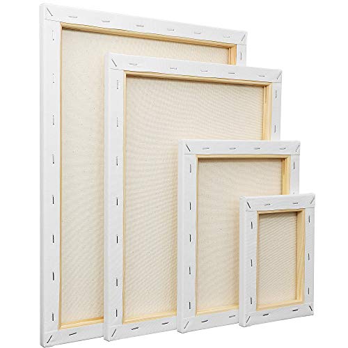 FIXSMITH Stretched Canvas, Multipack of 8, 5x7, 8x10, 11x14 & 12x16 Inches - 2 of Each, 100% Cotton, 8 oz Gesso-Primed, Art Supplies for Acrylic and Oil Painting. - Image 5