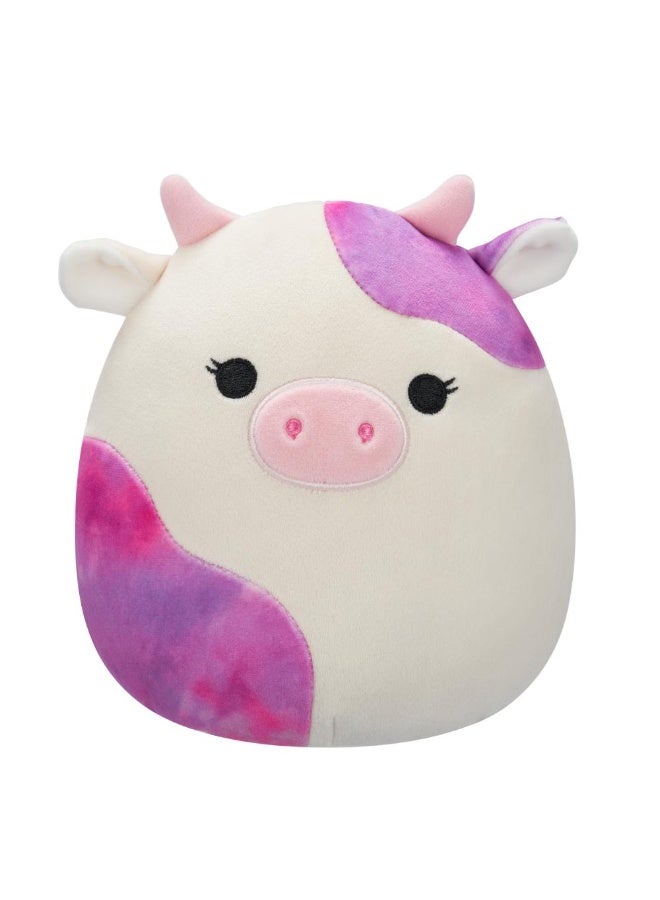 Squishmallows SQCR - Little Plush (5" Squishmallows) (Kalina - White Cow W/Pink and Purple Tie-Dye Spots) - Image 1