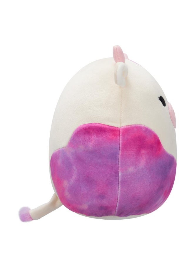 Squishmallows SQCR - Little Plush (5" Squishmallows) (Kalina - White Cow W/Pink and Purple Tie-Dye Spots) - Image 2