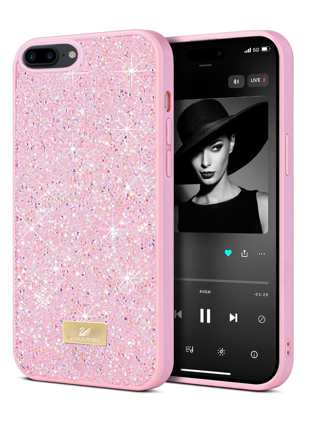 سواروفسكي Swarovski Glitter Back Case For iPhone 7 Plus 8 Plus