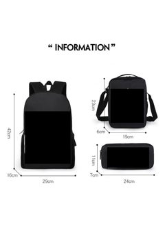 Generic Strange large capacity backpack for primary and secondary school students, shoulder bag, pencil case, backpack, men's and women's three piece set  - Image 2