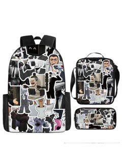 Generic Strange large capacity backpack for primary and secondary school students, shoulder bag, pencil case, backpack, men's and women's three piece set  - Image 1