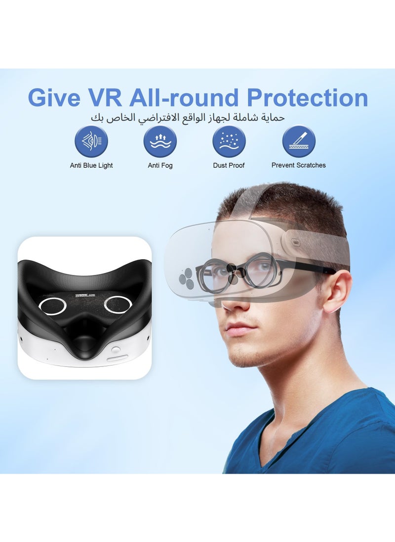 STARTRC GAMES Lens Protector Set for Meta Quest 3S, Anti-Blue Light Lens with Anti-Scratch Ring , Glasses Spacer, Anti-fog Cloth, Accessory for Quest 3S  - Image 2