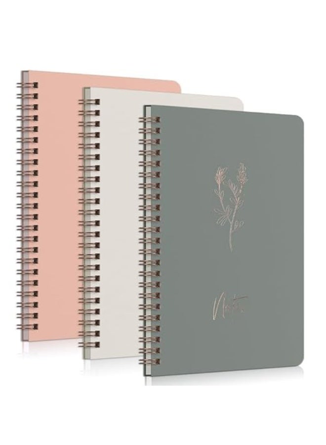 3 دفاتر لولبية، و 60 صفحة، و 120 صفحة، ومذكرات من طراز A5، للاستخدام في العمل والمذكرات -للاستخدام في اللوازم المدرسية والمكتبية - Image 1