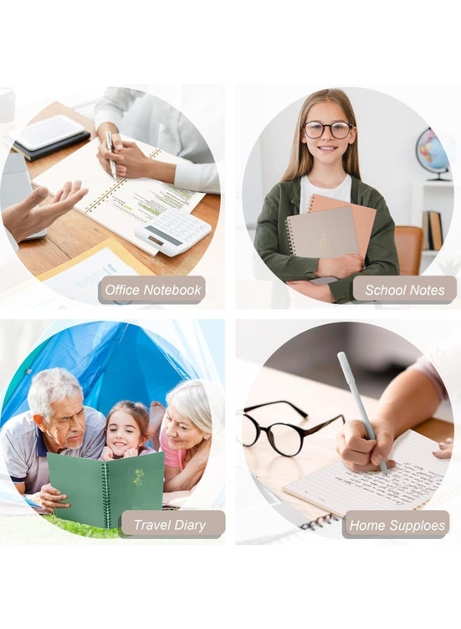 3 دفاتر لولبية، و 60 صفحة، و 120 صفحة، ومذكرات من طراز A5، للاستخدام في العمل والمذكرات -للاستخدام في اللوازم المدرسية والمكتبية - Image 4