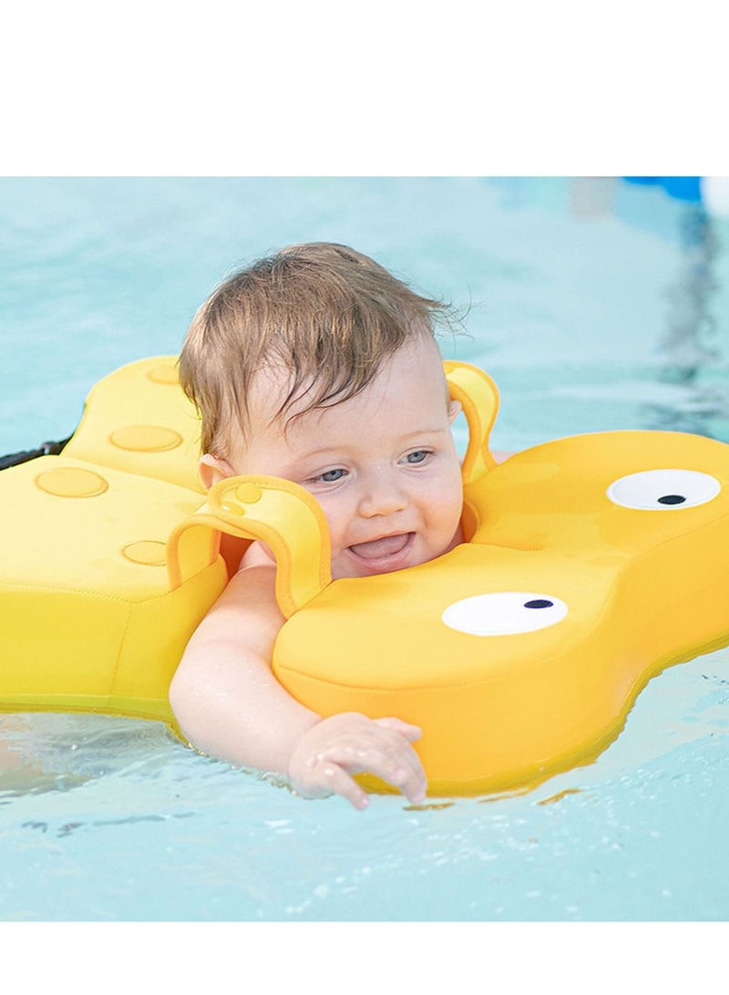 Arabest Children's Inflatable Swim Ring Underarm Ring Baby Inflatable Party Ring Yellow - Image 1