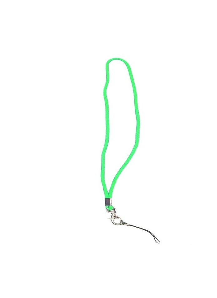 Generic Neck and wrist strap for phone mount fit all smart phones color Green 