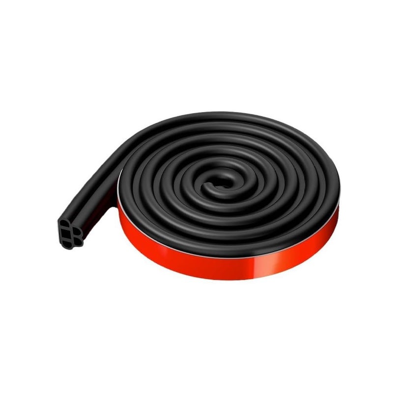 YSIL Car Door Seal Strip 525ft Universal Automotive Weather Stripping Rubber Double Layer 5Hole Self Adhesive Soundproofing Weatherstrip Sealing Strip for Car Rv Hood Cover Tailgate - Image 2
