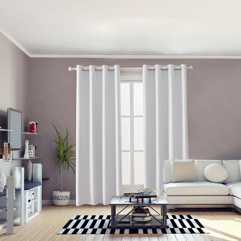 Anytime 100% Blackout Curtain 2 Panels Set,Thermal Insulated Window Drapes for Bedroom,Full Shading Panels (Greyish White,52W x 84L) - Image 5