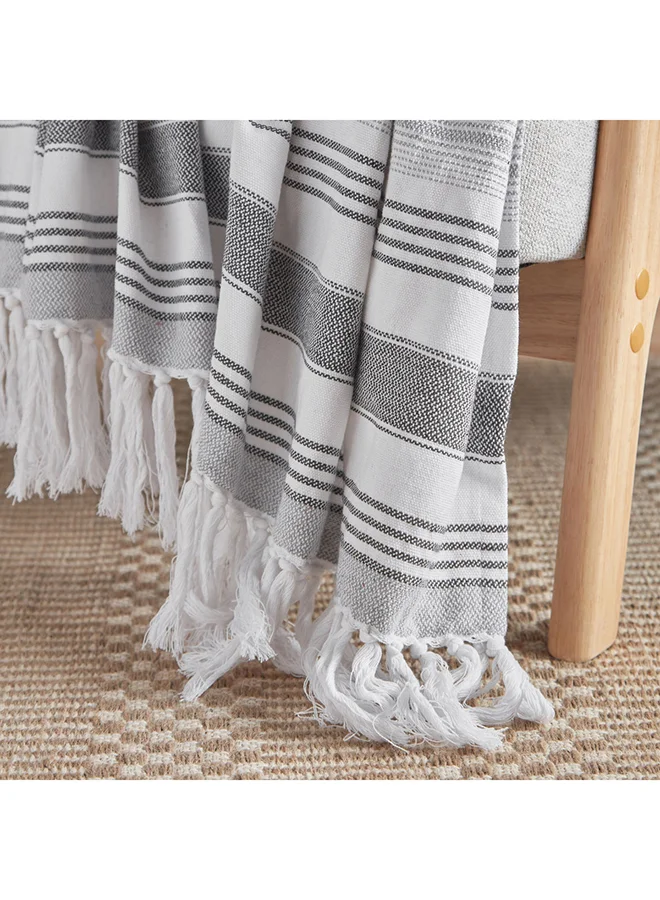 Home Box Austin Cotton Woven Throw 152 x 127 cm