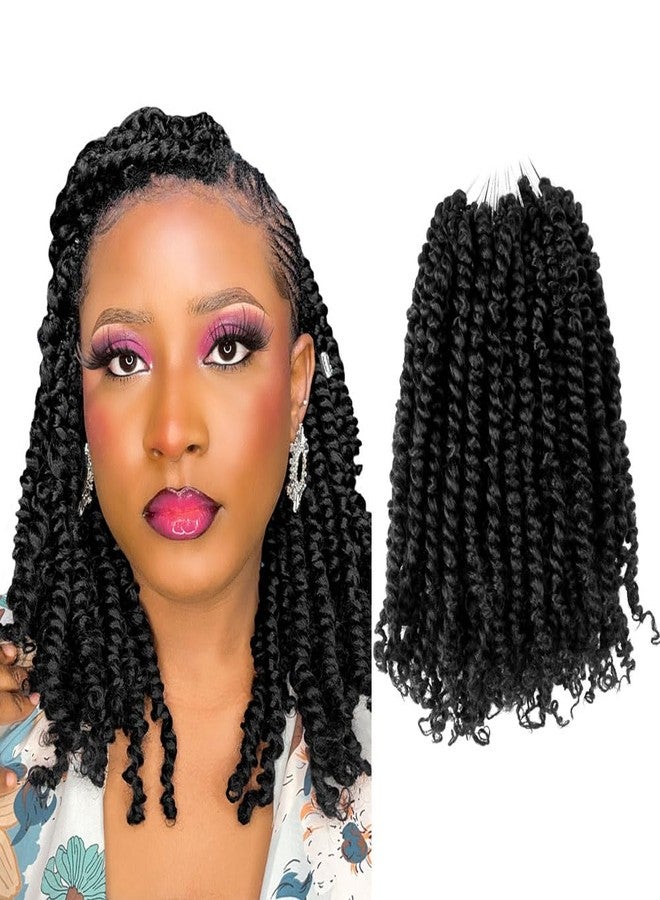BOHOBABE Crochet Passion Twist Hair Pretwisted 12 Inch Short Pre-looped Passion Twist Crochet Braiding Hair 8 Packs (2#) - Image 1