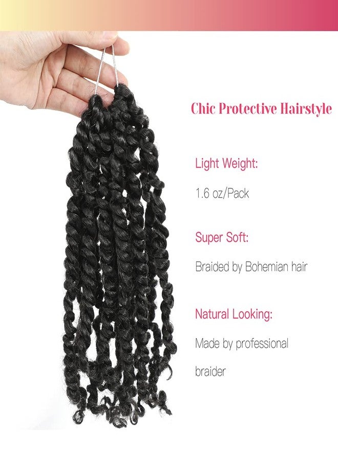 BOHOBABE Crochet Passion Twist Hair Pretwisted 12 Inch Short Pre-looped Passion Twist Crochet Braiding Hair 8 Packs (2#) - Image 2