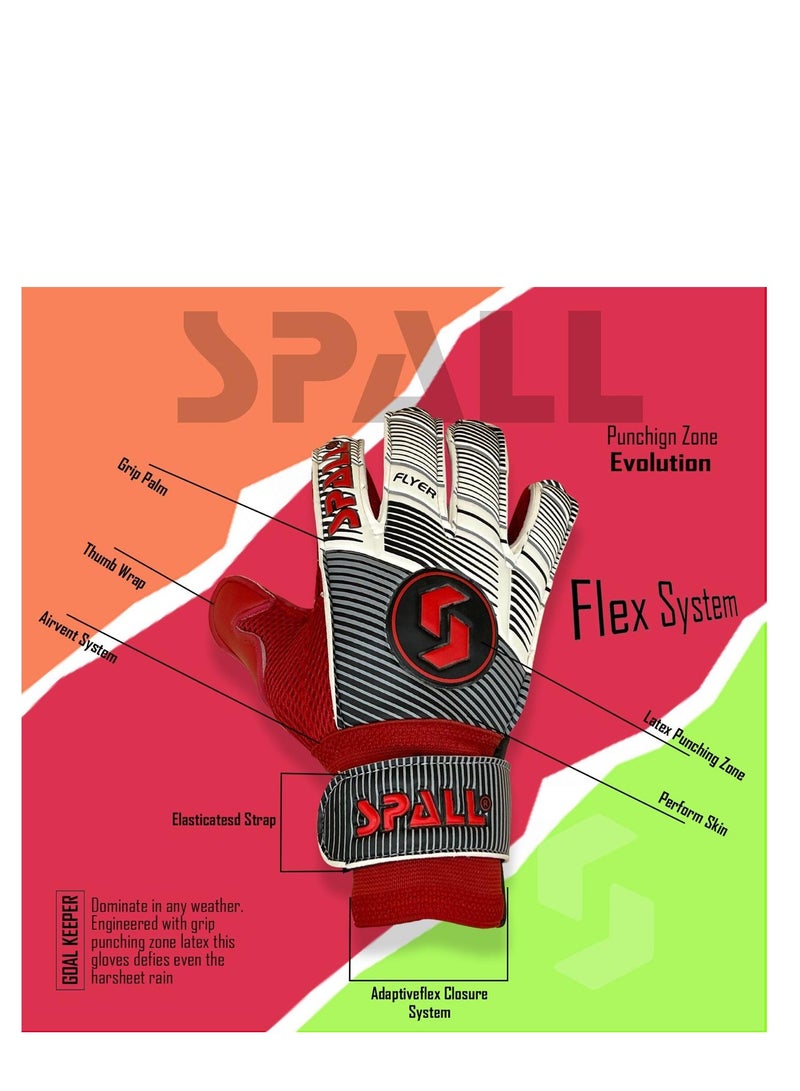 Spall Goalkeeper Gloves With Strong Grip Palms To Give Hand Finger Protection To Prevent Injuries For Football Soccer Goalie Training Gloves - Image 2
