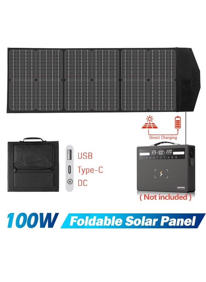 VANPA 100W Portable Solar Panel for Portable Power Station, Foldable Solar Charger Chainable for All VANPA Series Waterproof IP67 for Outdoor Camping  - Image 3