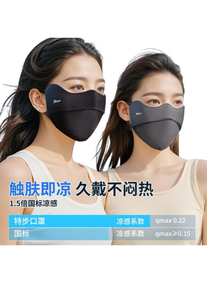 XTEP Sun Protection Face Mask With Eye Guard, Uv-Resistant, Lightweight, Breathable, For Summer Driving, Cycling, Outdoor Sun Protection, Sunshade, Gray - Image 1