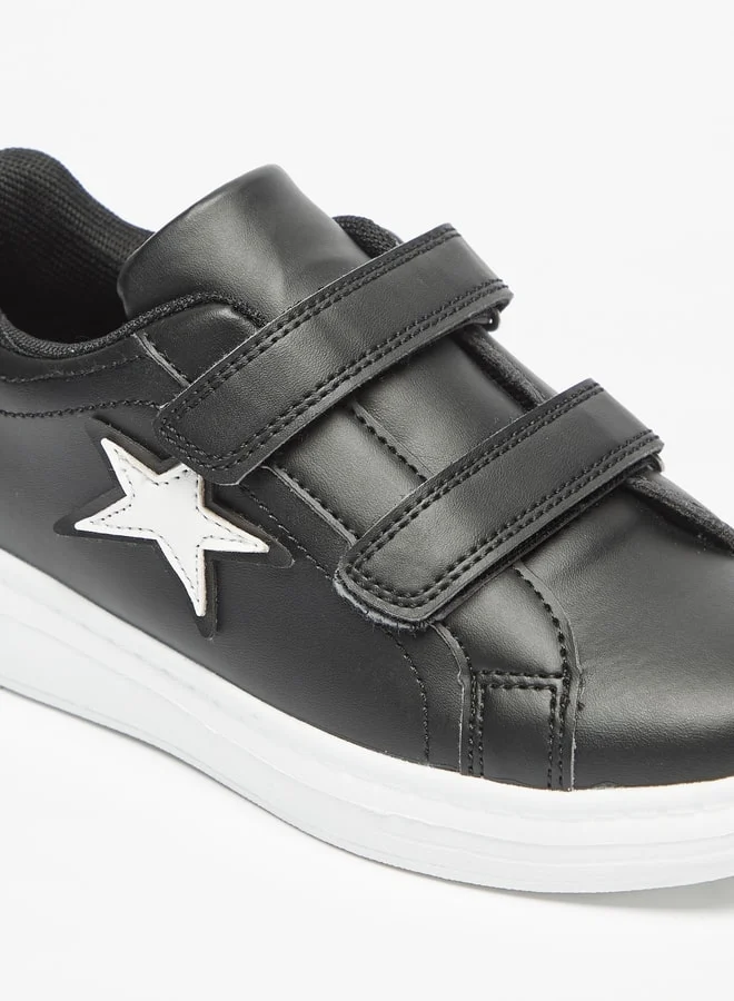 ال بي ال من شو اكسبرس Boys Textured Sneakers with Hook and Loop Closure