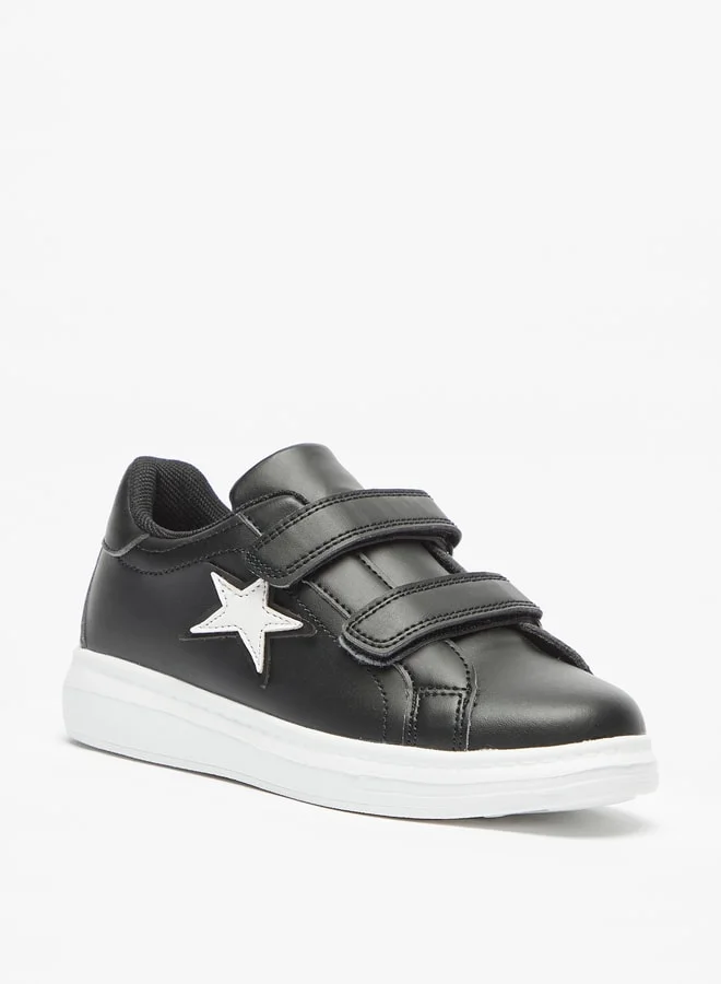 ال بي ال من شو اكسبرس Boys Textured Sneakers with Hook and Loop Closure