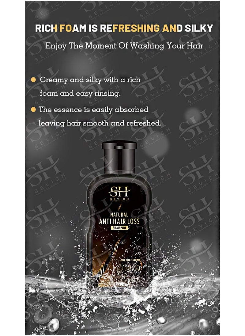 Natural Anti Hair Shampoo 200ml, Anti Hair Loss Recovery Effective Solution, Natural Hair Care Essential Shampoo for Men & Women