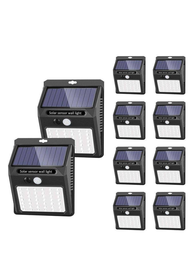 JAJEEK 42-LED Solar Motion Sensor Lights (10-Pack) – Wireless, IP65 Waterproof, 3 Adjustable Modes – Outdoor Security Lighting for Garden, Patio, Fence, Garage – Energy-Efficient & Durable - Image 1
