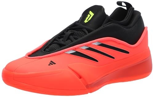 adidas Unisex Dame 9 Basketball Sneaker, Solar Red/Black/Lucid Lemon, 7 US Men - Image 1