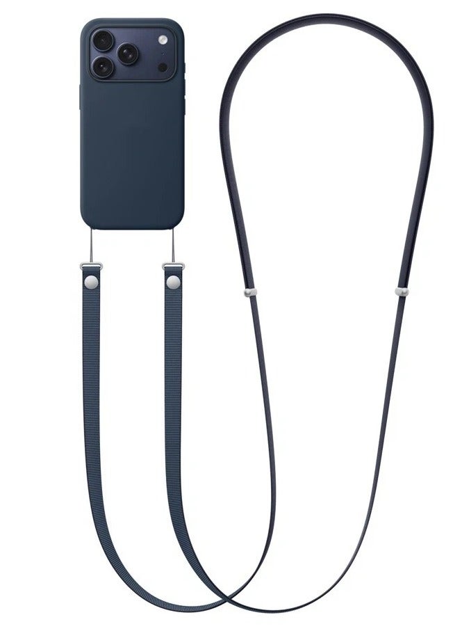 Mismo Crossbody Magnetic Strap for iPhone 17/Pro/Max/Air – Premium Adjustable Phone Lanyard, Anti-Drop Universal Shoulder Strap, Secure & Stylish for Women & Men - Dark Blue - Image 1